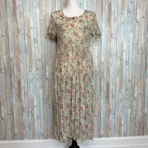 Vintage | Dresses | Vintage S Floral Print Midi Dress Pleated Chiffon 9s Cottage Cottagecore | Poshmark Vintage | Dresses | Vintage S Floral Print Midi Dress Pleated Chiffon 9s Cottage Cottagecore | Poshmark